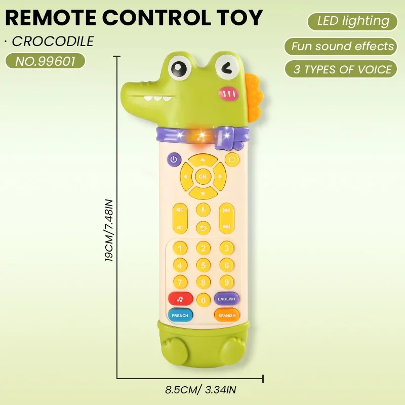 Infant Simulation TV Remote Control Toys with Music and Light Musical Baby Toy Sensory Remote Kid Baby Toys for 1 2 3 Year Old