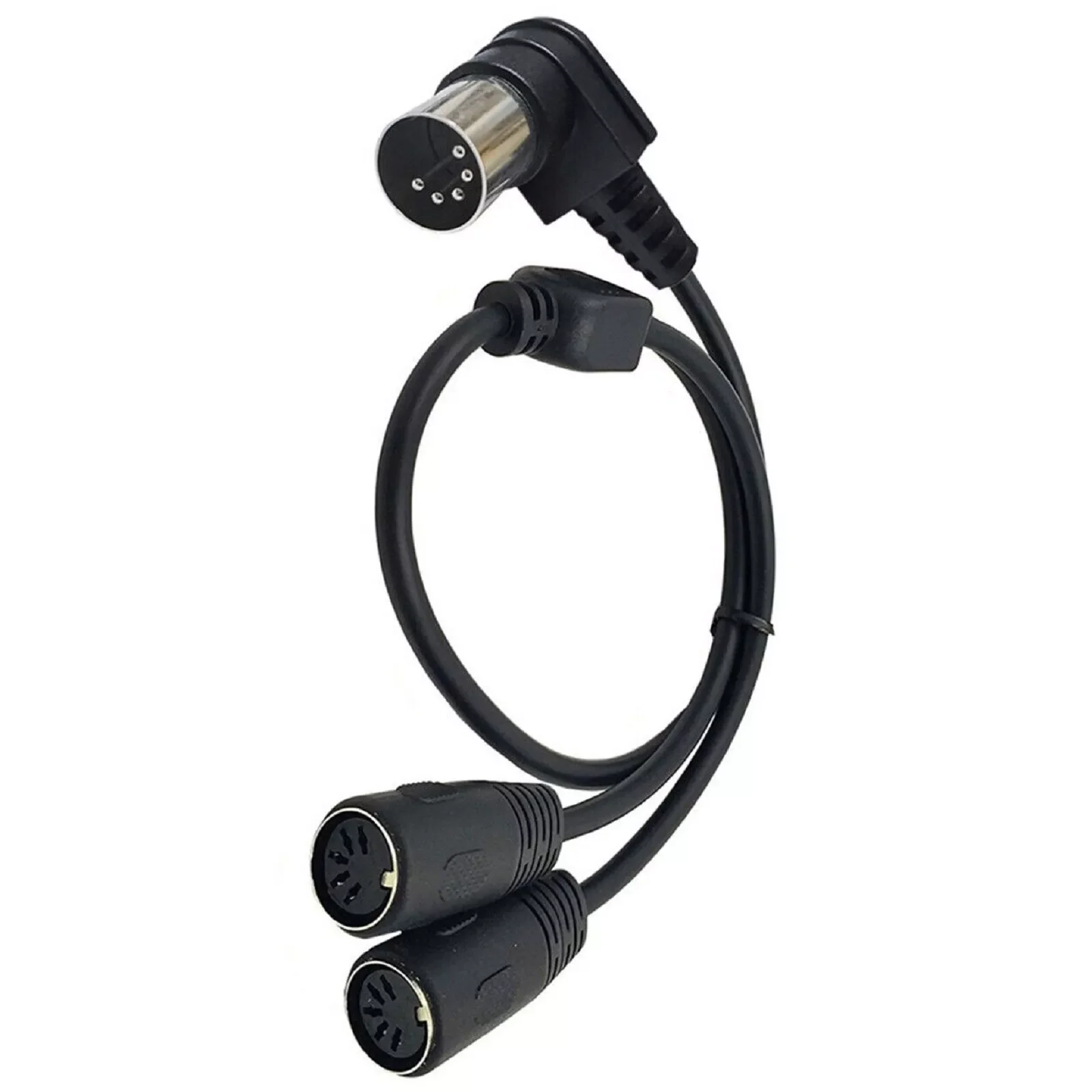 Black Cable Adapter Splitter 5 Pin Male To Female Midi Adapter Connector Cable Splitter for Music Production