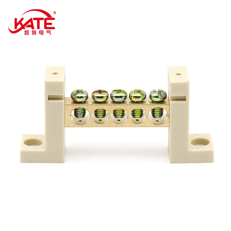 Din Rail Terminal Block High Bridge Type Ground Bar 5/7/10/12 Holes