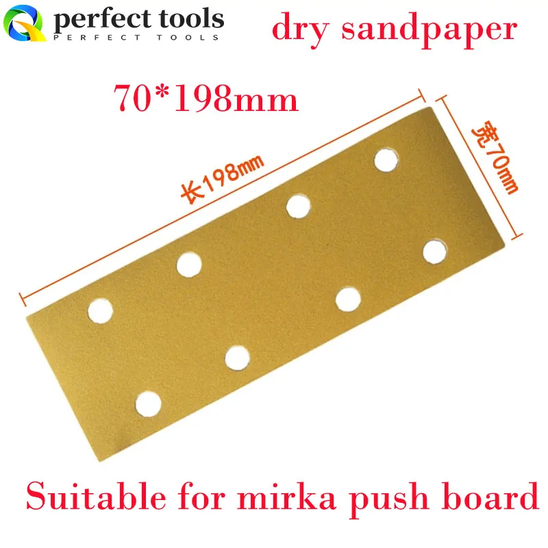 

(50PCS) 198x70mm Abrasive Dust-free Sanding Strips Anti-blocking Sandpaper 80-400 Grit for Mirka Sander