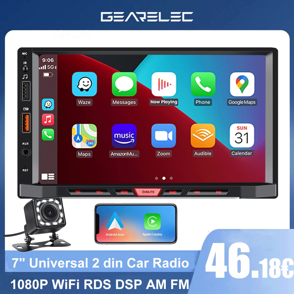 2 Din Autoradio Android 11 Carplay Car Multimedia Player 7 "Autoradio Universale Per Volkswagen Nissan Hyundai Toyota Autoradio