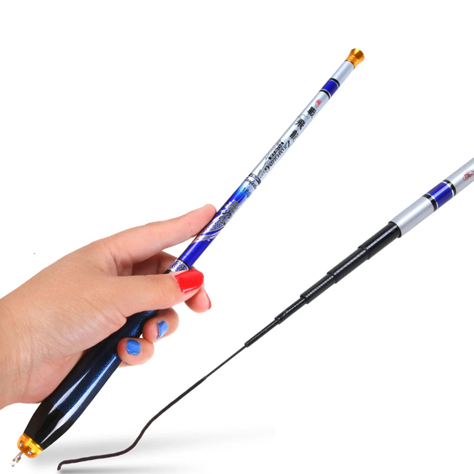 Fishing Rod Hand Rod Fishing Tool With Tight Rod Section for Angler's