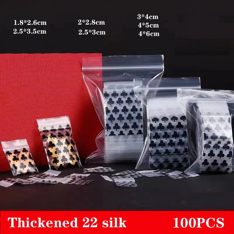 Cute Mini Plastic Zipper Bag Ziplock Bag Ziplock Pill Packaging Pouches Jewelry Food Boutique  Packaging Bags Multiple Sizes 2