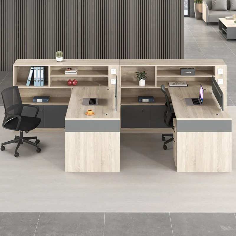 Computer desk, simple modern office furniture, screen booth 2 four people, office desk and chair combination