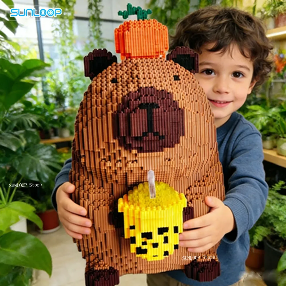 Giant Capybara Building Blocks Set for Kids - Creative Construction Toy and Home Decor