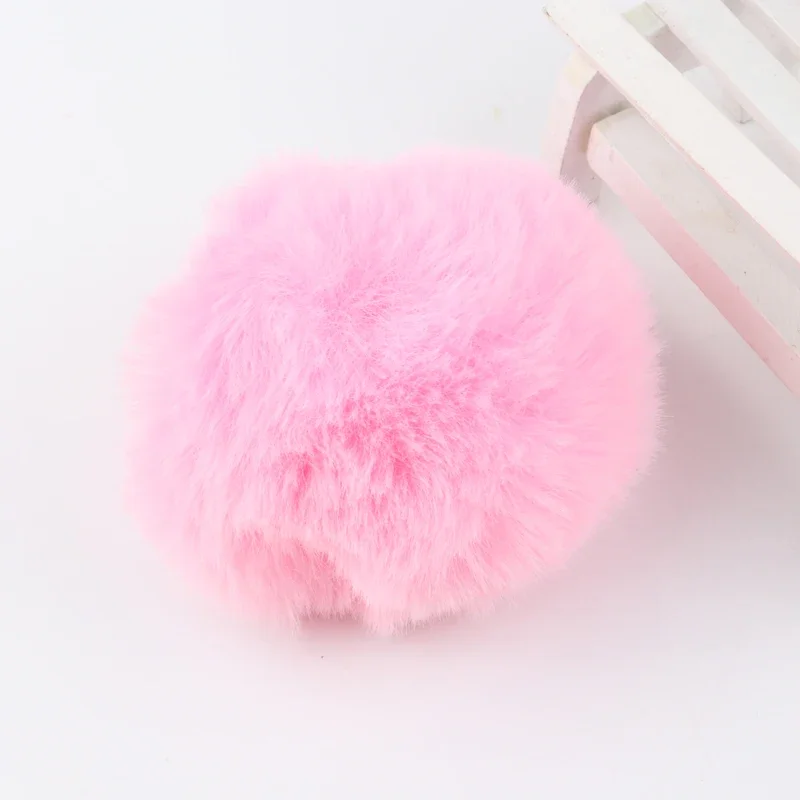 4 Stück Kunst-Rex-Kaninchenfell-Pompom-Kugeln, 8 cm, künstliche, flauschige, weiche Pompons, DIY-Pompons, Hochzeitsdekoration, Nähen, Bastelbedarf, Geschenke – Detail 11