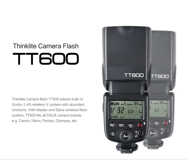 Godox TT600 TT600S Speedlite Master/Slave Flash 2.4G Wireless 