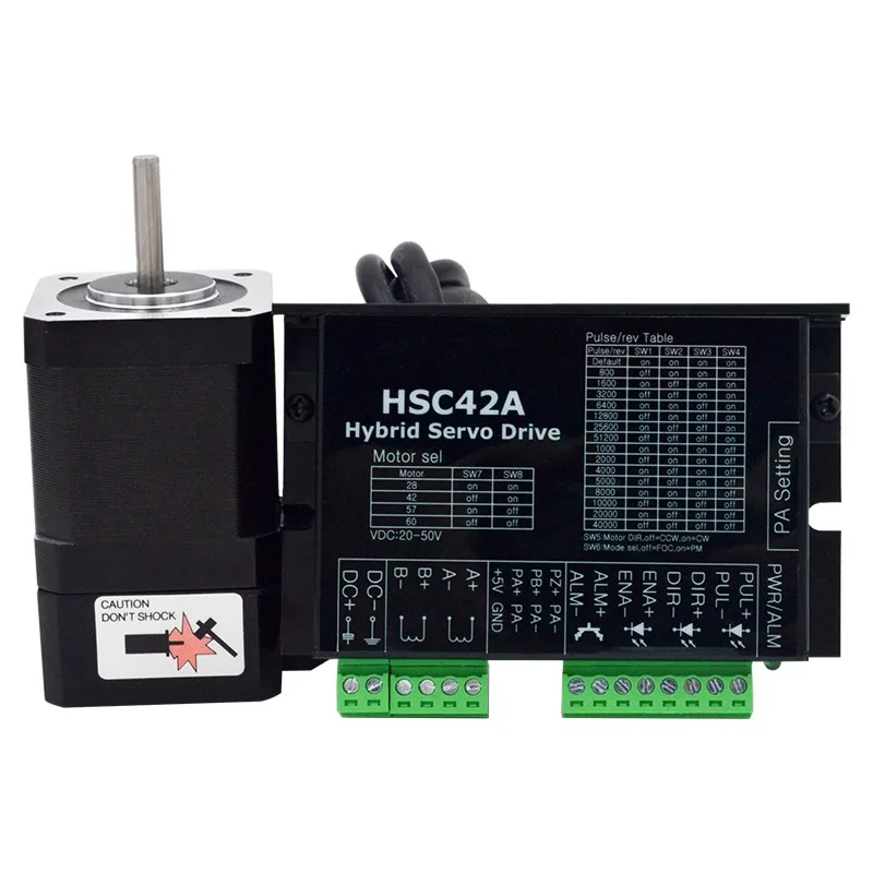 2상 42mm Nema 17 0.3NM1N.M 폐쇄 루프 스테퍼 서보 모터 및 스테퍼 서보 드라이버 키트