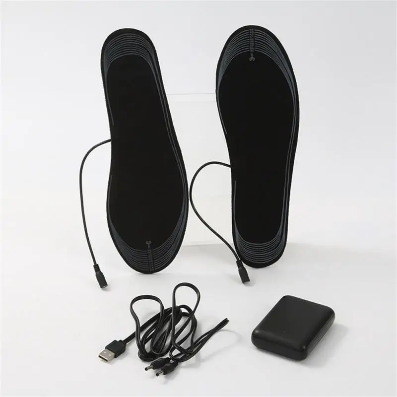 USB Rechargeable Heated Insoles DIY Customizable Electric Shoes Pad for Outdoor Skiing Winter Foot Warmers