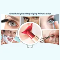 Portable Led Table Stand Foldable Pocket 30X Magnifying Mirror With Light Make Up Mirror With Lights For Travel - Image 5