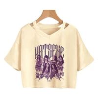 T-shirt court graphique Sexy pour femme, gothique Y2k, Style coran des années 90, vêtements pour femmes, Katseye, imprimé drôle 3