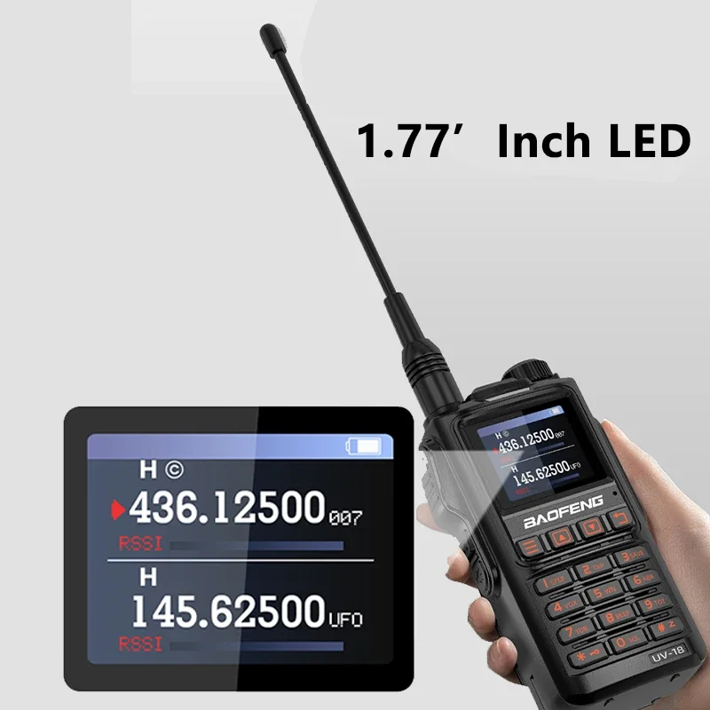 Baofeng UV18 Pro 10W High Power Walkie Talkie Type C Dual Band UHF VHF Long Range UV18i UV18L UV18H UV-G28 FM Ham Two Way Radio 4