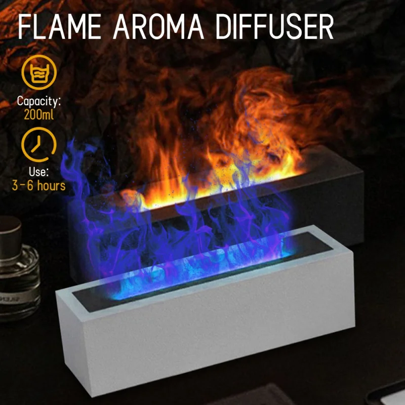 Simulation Flame Aroma Diffuser Air Humidifier Essential Oil For Home Electric Ultrasonic Aroma Difusor Essentials