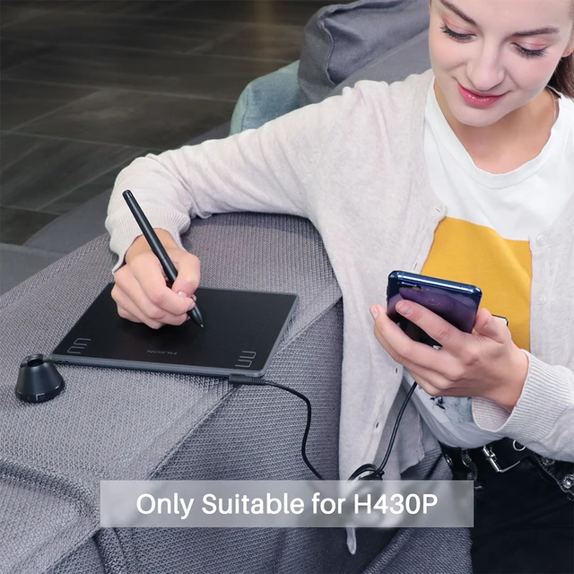 HUION PW201 Battery-free Pen 4096 Levels with Two Side Customized Keys Applicable for Digital Graphics Drawing Tablet H430P 6