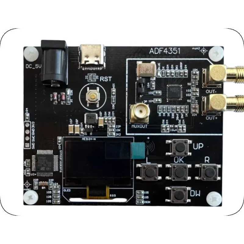 ADF4351 신호 발생기 모듈 35M-4.4GHz RF 신호 소스 스위퍼 STM32 +OLED