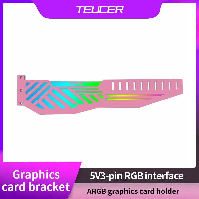 TEUCER GPU Holders Vertical Graphic Cards Cooler Master Addressable RGB Bracket for Households Computers Decors |