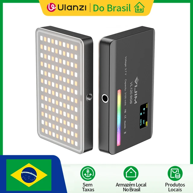 Ulanzi VL120 RGB Video Light with Diffuser 2500-9000K CRI 95+ 3100mAh LED Camera Light Panel for Camera Phone Photography Lights 1