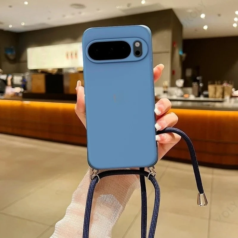 Premium Skin-Friendly Silicone Phone Case with Lanyard Attachment