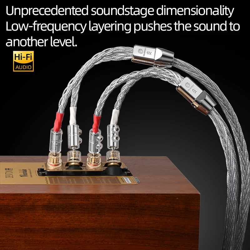 ERUMPENT HiFi 스피커 케이블 하이엔드 OCC 스피커 케이블 (자동차 오디오, 홈시어터 오디오용 연결 케이블)