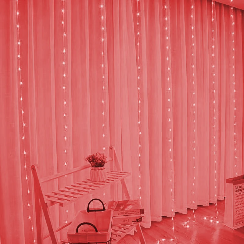 thumbnail image 1 of 3/4/6M LED USB Curtain Fairy Light String Christmas Decoration Garland Wedding Party Holiday Halloween Xmas Home Bedroom Light, 1 of 5
