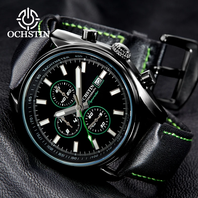OCHSTIN Hot Model 2024 Avenger Series Wristwatch Japan OS10 Multifunctional Quartz Movement Fashion Trend Men's Quartz Watch