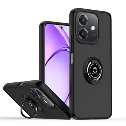 Premium Rotatable Bracket Case with Metal Ring Car Holder - OPPO A36 4G (Black)