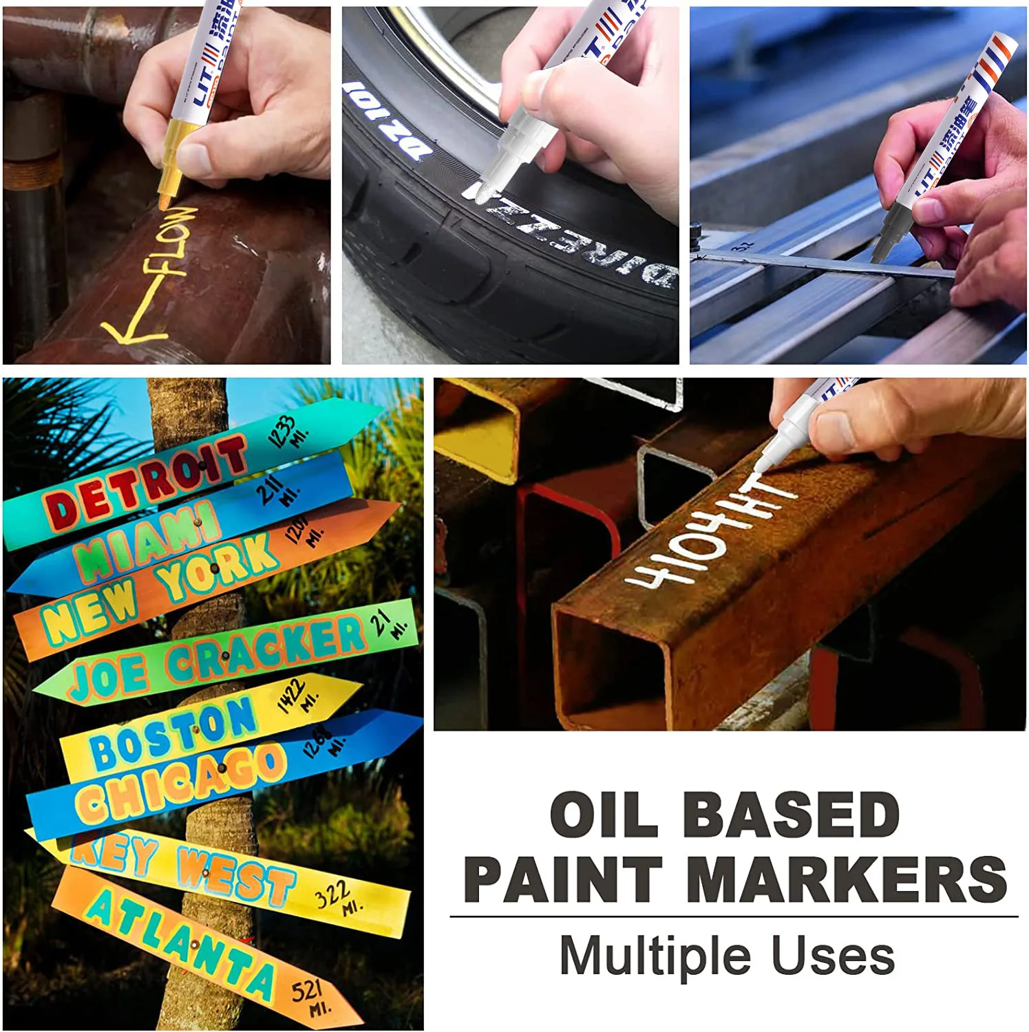 Car Scratch Repair Pen Waterproof Marker Oil-based Pen Vehicle Rubber Tyre CD Metal Permanent Paint Marker For Car Styling