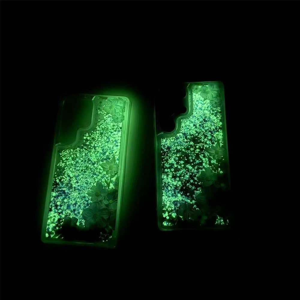 Luminous Sequins Glitter Quicksand Flower Bling Clear TPU Case