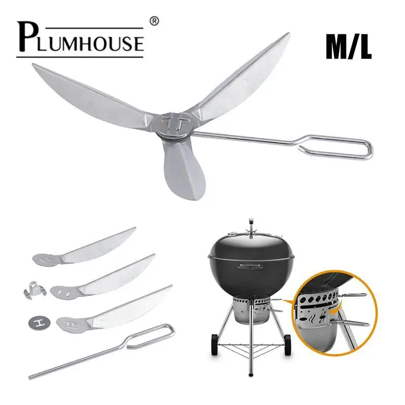 

1 Set One-Touch Cleaning System Kit Design For Weber Kettle Grill For 7444 Weber Grill Replacement Parts Steel Grill Accessories