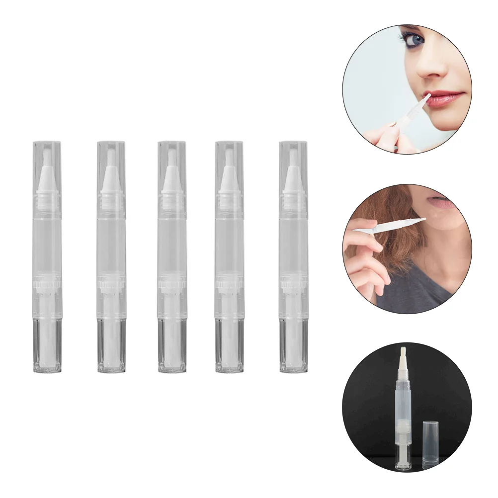 

4 Pcs Liquid Foundation Dispenser Makeup Liquids Applicator Empty Lipgloss Disposable Abs Nail Oil Tube Lipgloss