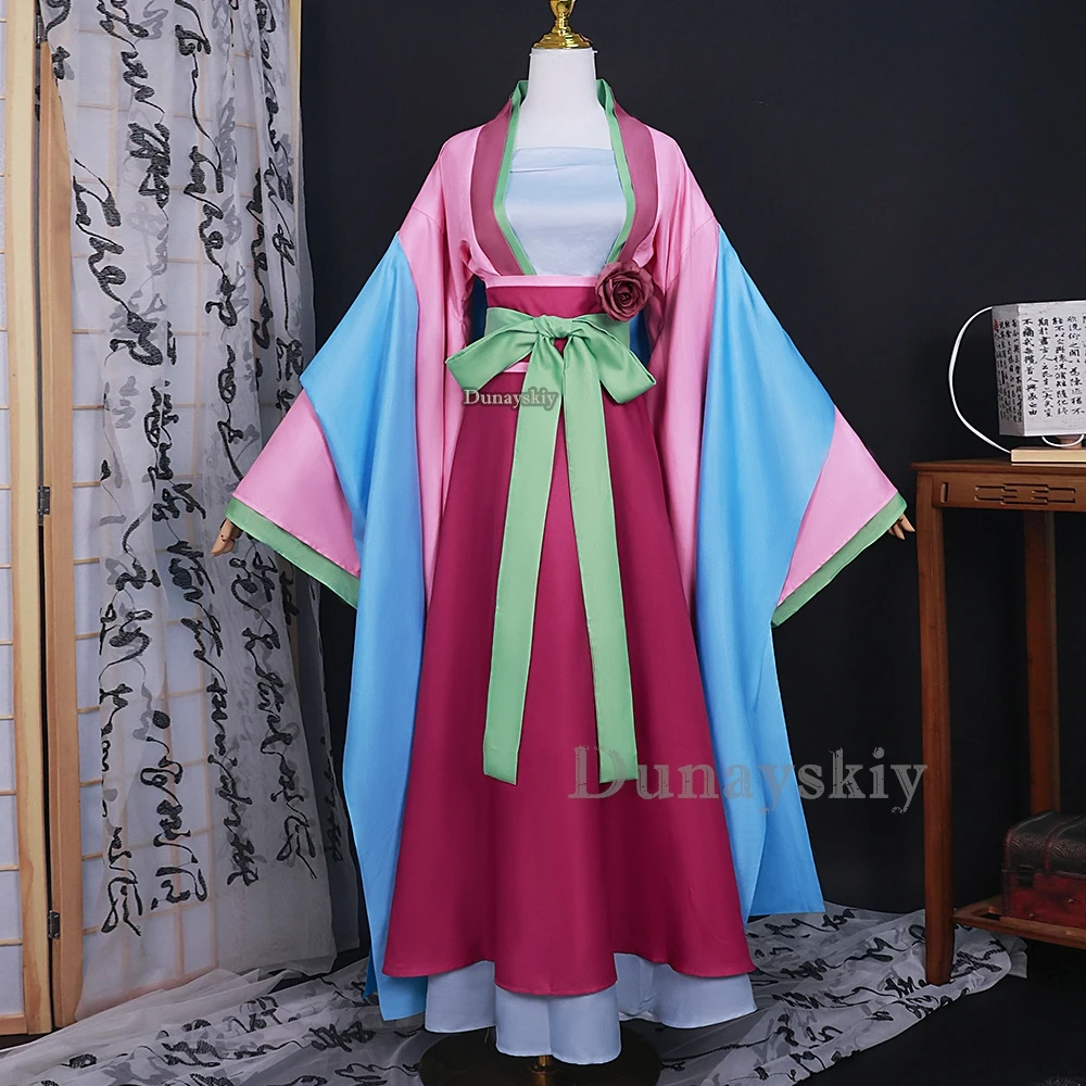 

MaoMao Cosplay Costume Clothes Wig Uniform Cosplay Chinese Style Maid Uniform Performance Dress Halloween Party Woman Set