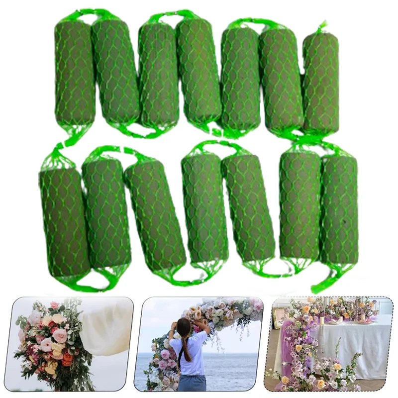 Seco Floral Espuma Ladrillo, 6.89 Pies Flor Barro Esponja Bloque para Boda  Vacaciones Decoración Arco Puerta Flor Guirnalda Arreglo Material, Verde  Unique Bargains espuma de flores