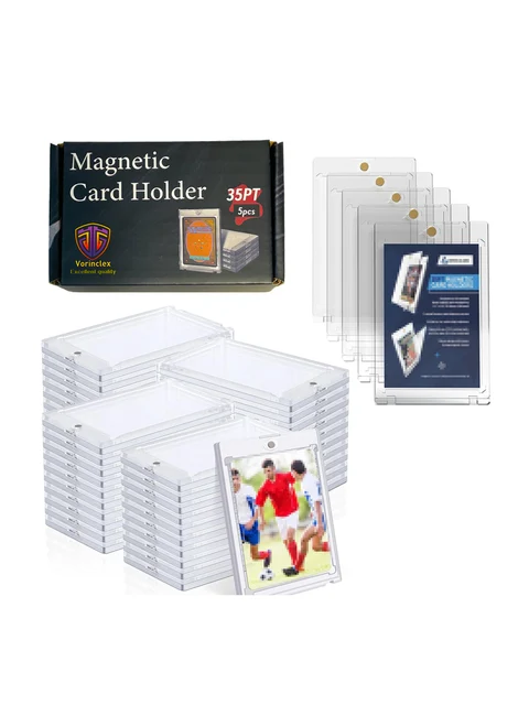30-Pack Magnetic One-Touch Card Holders With UV Protection (35pt Thickness) 30-Pack Magnetic One-Touch Card Holders With UV Protection (35pt Thickness)