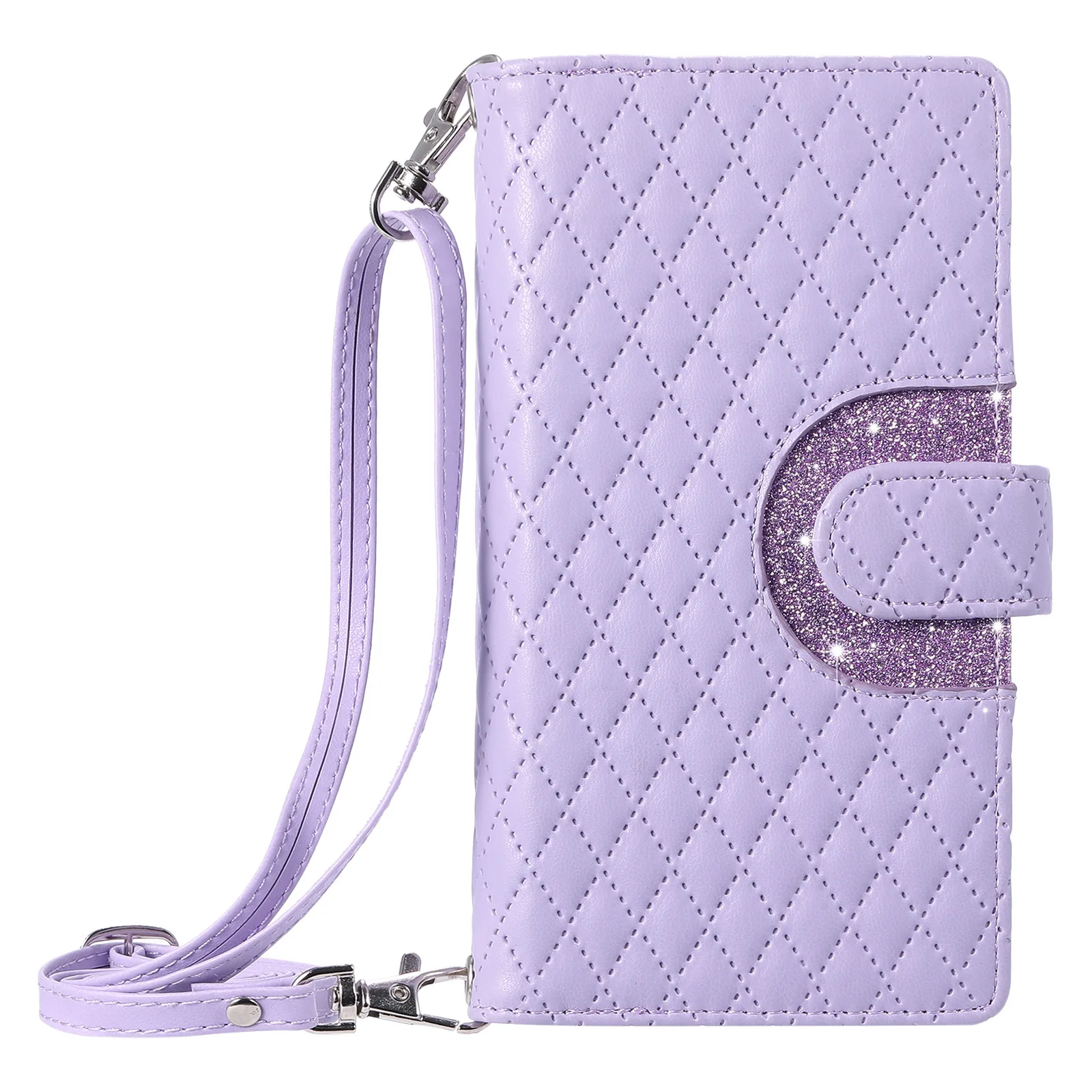 Luxury Multi 9-Card Zipper Case Leather Crossbody Wallet Cover