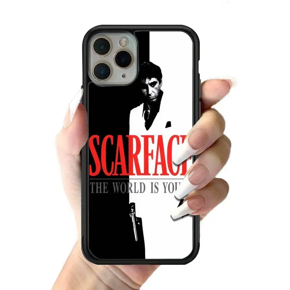Classic S-Scarface Film Tony Silicone Phone Case - Durable PC + TPU Cover