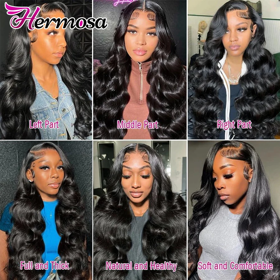 Hermosa 13x4/13x6 HD Lace Frontal Human Hair Wigs Pre Plucked Brazilian Body Wave Lace Front Wig for Women 4x4 Closure Wig lace front wig human hair wigs human hair wig front lace wig