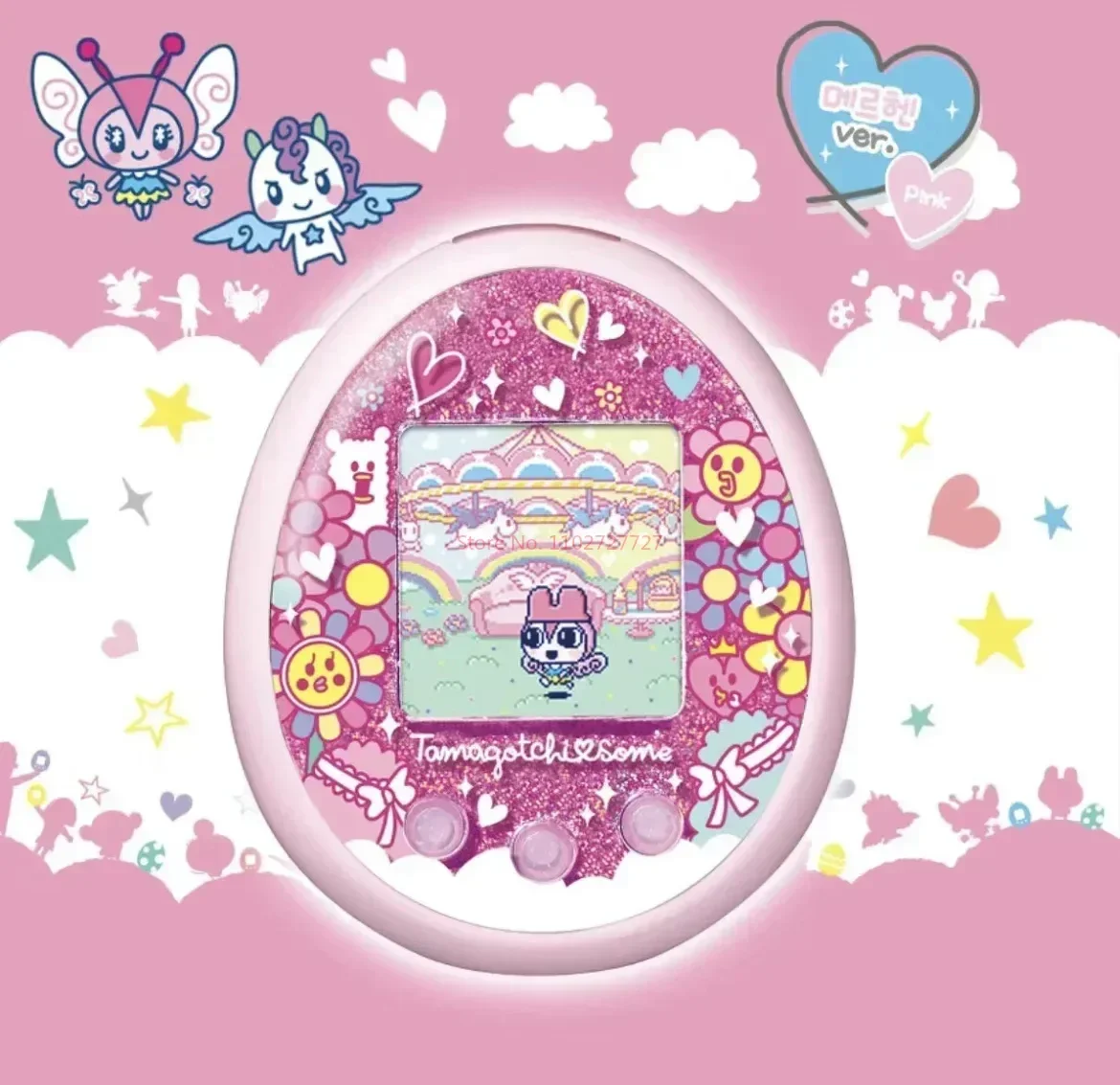 Original Bandai Tamagotchi Some Purple Pink Electronic Pet