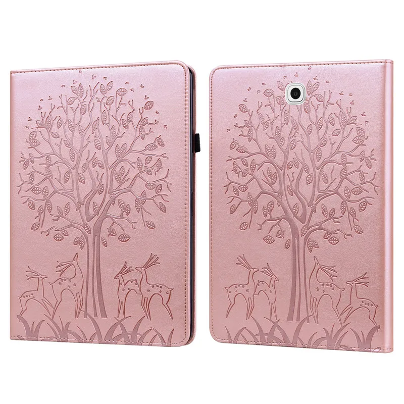Embossed Tree Wallet Folio Case