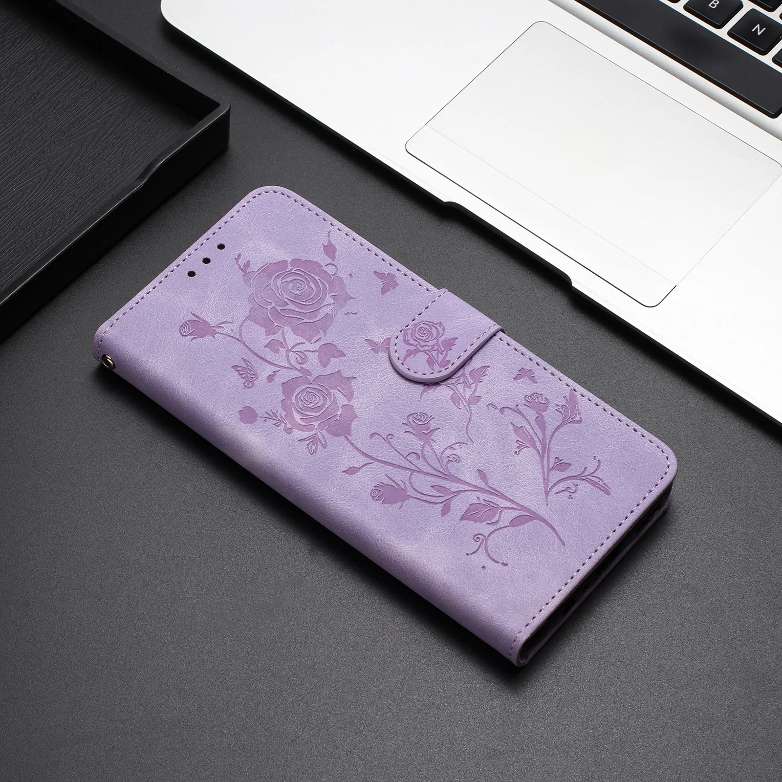 Rose Leather Flip Case - Elegant and Durable Phone Cover
