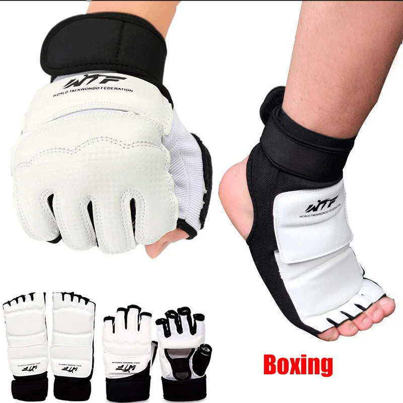 Karate Gloves Fighting Hand Protector Taekwondo Karate Professional Boxing Gloves Training Protector White Equipment