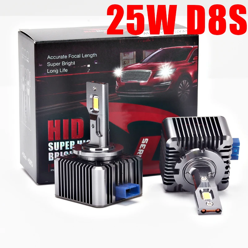 Быстрая яркость, D8S, HID для фонарей, 25 Вт, D8S, 6000K, автомобильная фара, D8S, Запасная лампа D8S, Φ