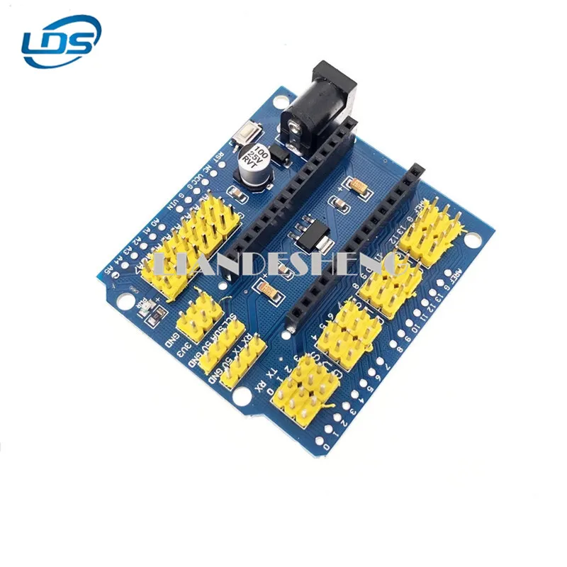 Blue NANO expansion board Power board yellow row pin multipurpose