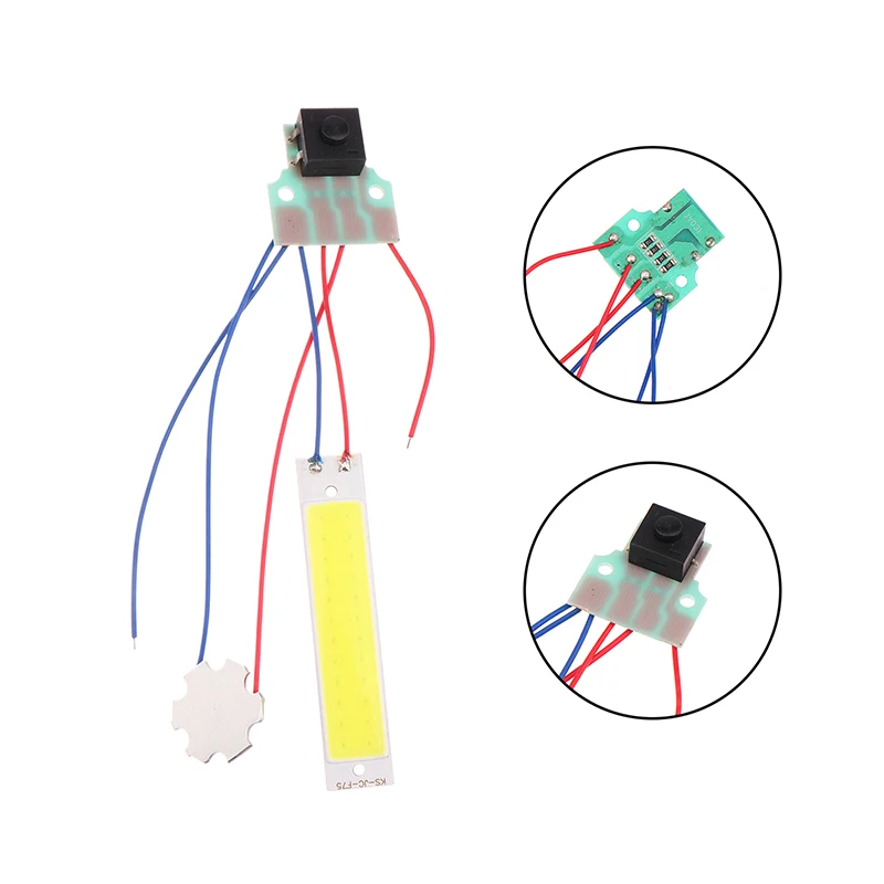 Flashlight driver board, led lamp driver Double LED Light Board with Control Switch DC 3.7-5V Flashlight Night Lighting DIY Accessory