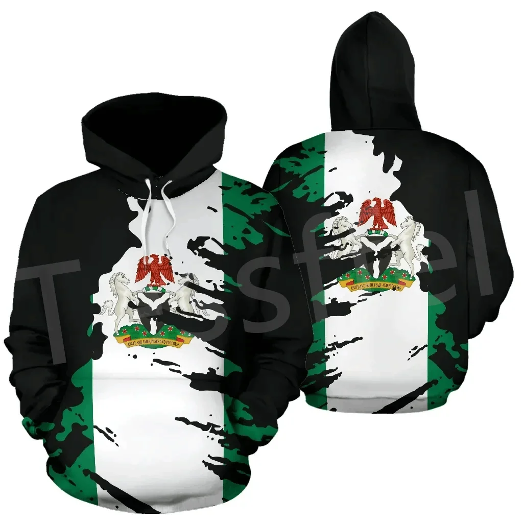 Tessffel Black History Africa County Nigeria Flag Tribe Tattoo Tracksuit 3DPrint Men/Women Casual Long Sleeves Jacket Hoodies 18 plstar cosmos polish winged hussar cavalier tattoo custom name tracksuit 3dprint men women harajuku hoodies pants combo suits a3