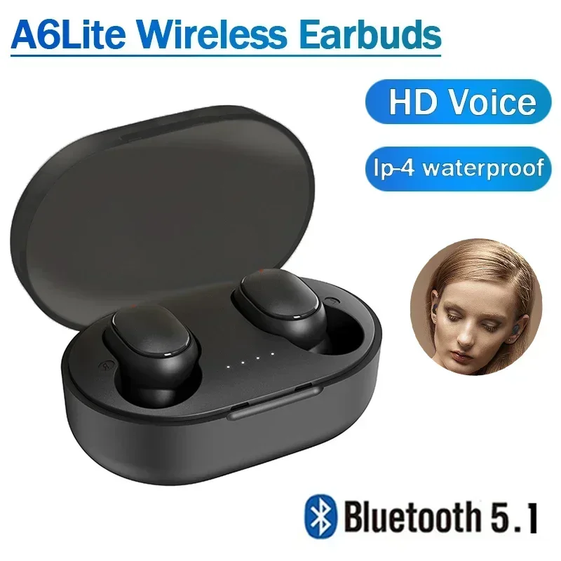 

Original A6S TWS Headset Wireless Earphones Bluetooth Headphones Sport Stereo Fone Bluetooth Earbuds for Xiaomi Huawei IPhone