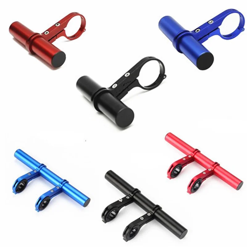 Prolunga Manubrio Bici In Alluminio Da 20 Cm - Supporto Universale Per Luci, GPS, Telefono E Tachimetro - Estensione Doppia Morsa Con Protezione Antigraffio - 3