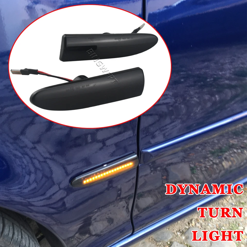 Saldi Coppia Di Luci Di Segnalazione Laterali LED Amber Flowing Water Led Turn Signal Side Marker Light For Bmw 3 Series E36 E46 E90 E91 1 Series E81 E82 E87 E88 P 2021376