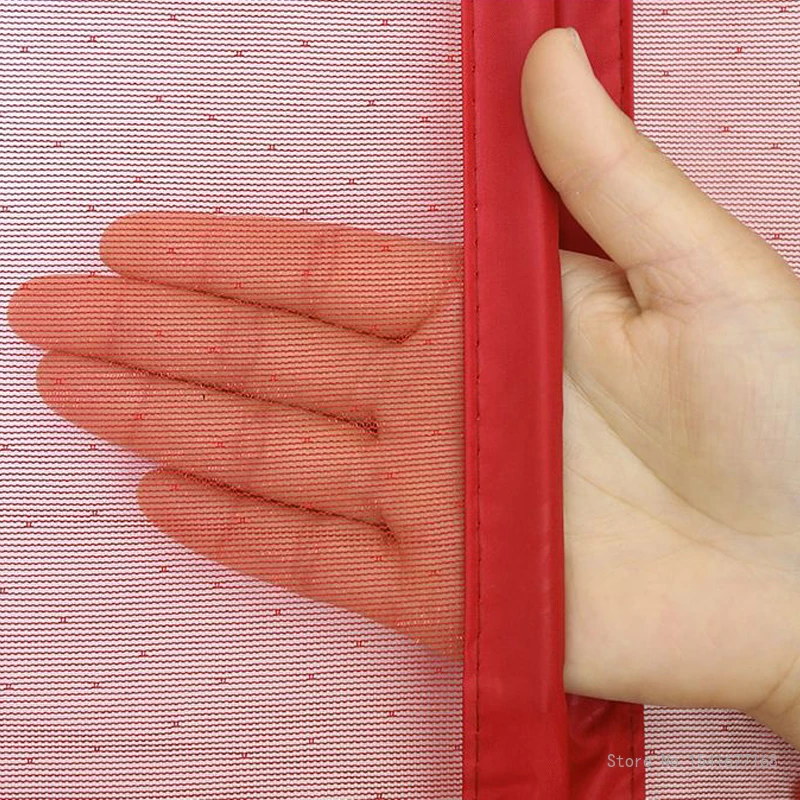 Summer Magnetic Screen Door Curtain, Anti Mosquito Net Insect Fly Bug Curtains Automatic Closing Mesh Anti Mosquito Door Curtain