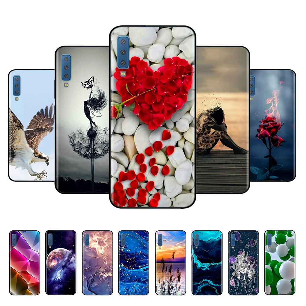 Per Samsung Galaxy A7 2018 Custodia Sm-A750F Custodia In Silicone Per Samsung A7 2018 A750F Custodie Morbide Per Galaxy A7 A 7 Paraurti Coque
