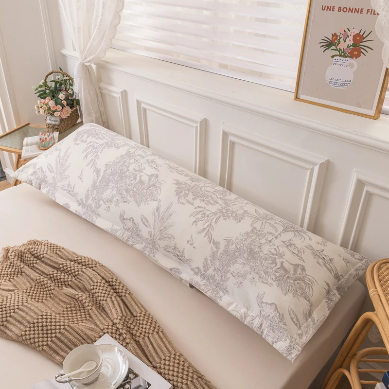 غطاء وسادة مزدوج طويل، قطعة واحدة